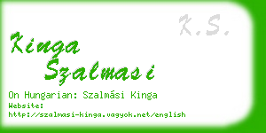 kinga szalmasi business card